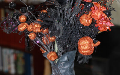 Witch Boot Boasts Halloween Blooms